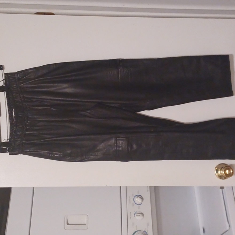 Walter Baker cropped leather joggers